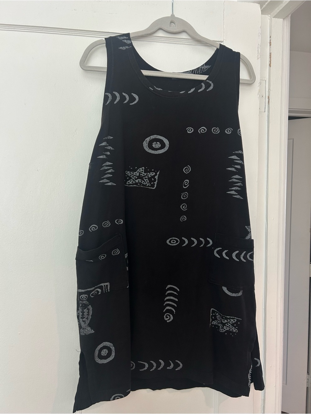 1990s Fish Printed 100% Cotton Dress